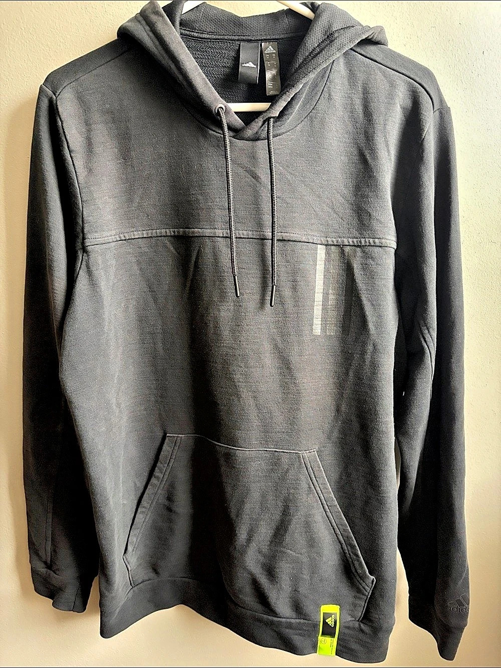 Adidas Men's Black Hoodie Cotton Blend Size Medium